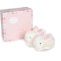 Doudou et Compagnie Coffret Chaussons Lapin Bonbon Rose